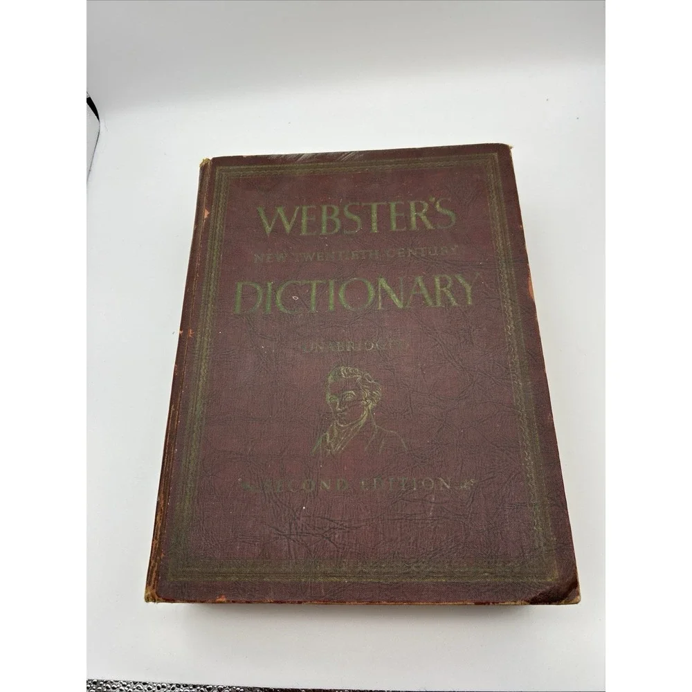 Vintage 1959 Webster's New Twentieth Century Dictionary Volume I Burgundy Hard